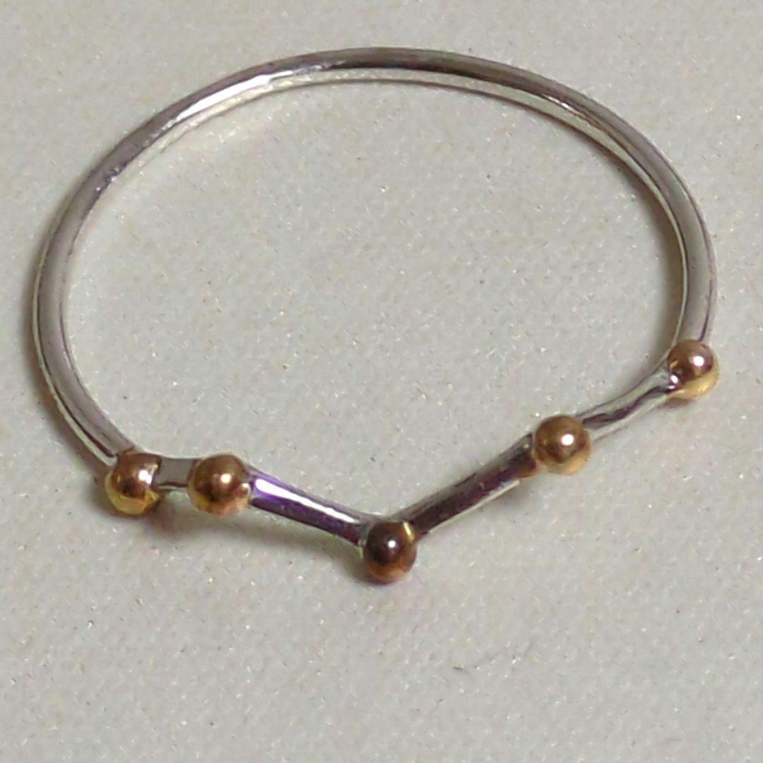 エテ✾k10　10金 クリスマス限定　ホワイトゴールド星座リング