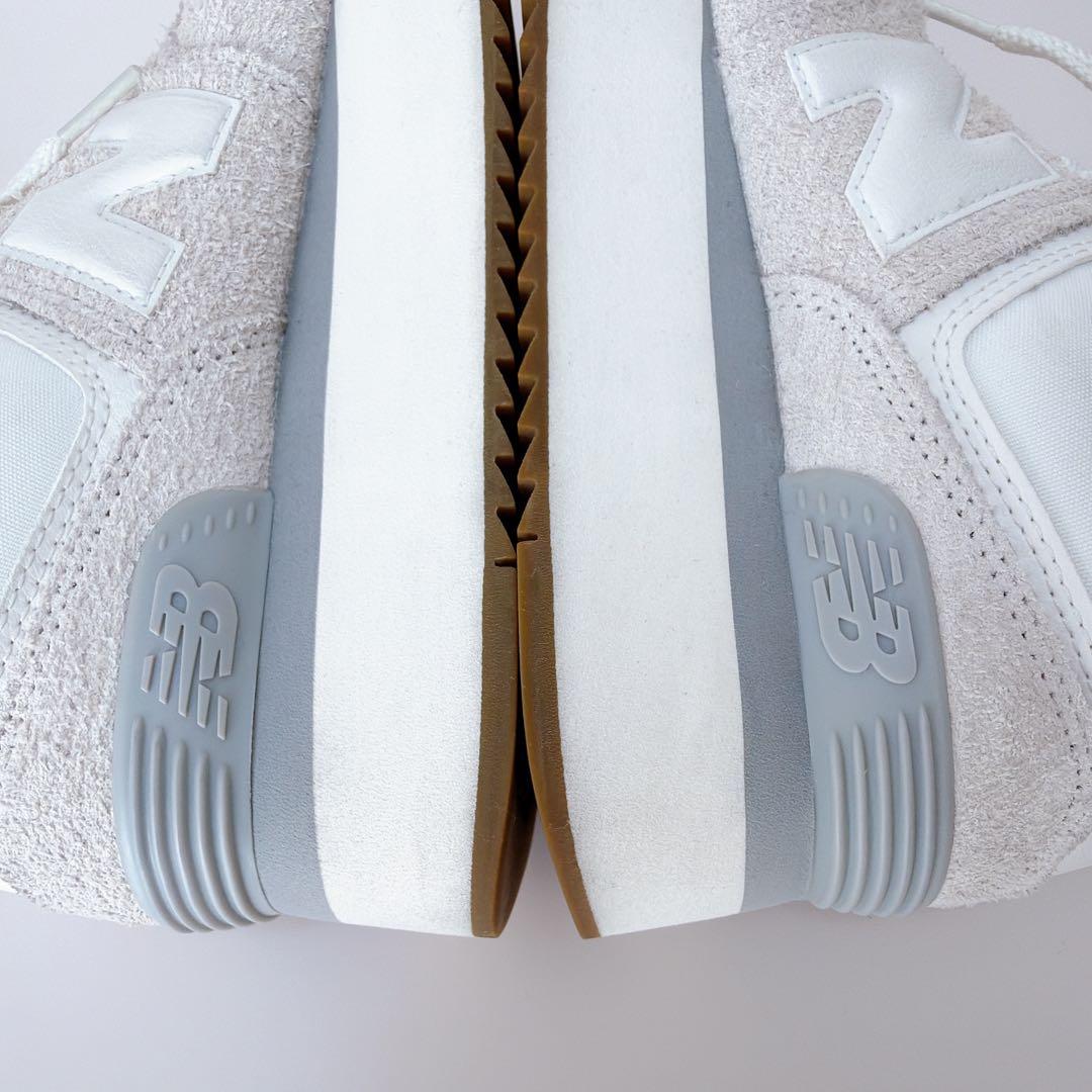 美品★New Balance 574 ホワイト スニーカー 厚底