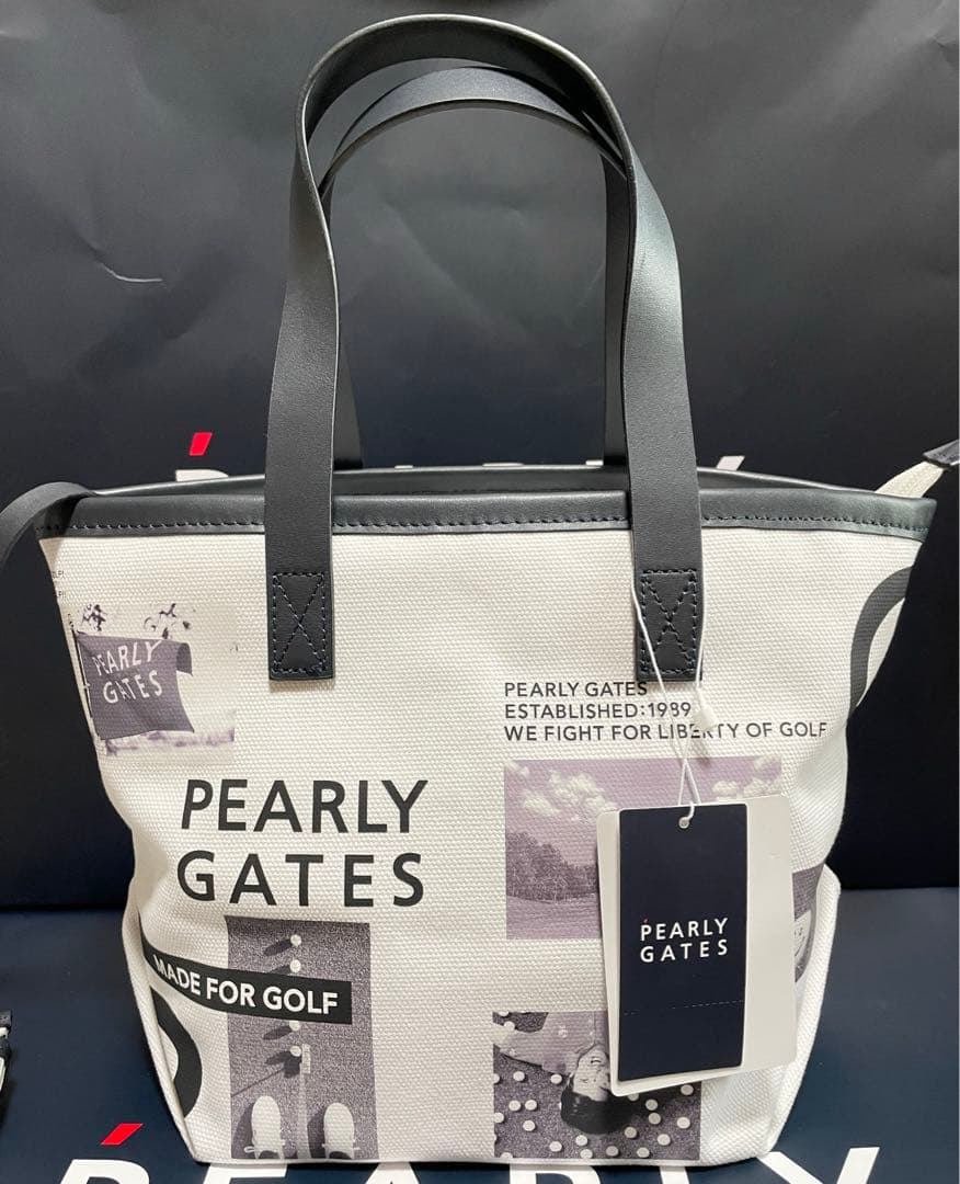 新品 未使用 PEARLY GATES フォトプリント ラウンド カートバッグ