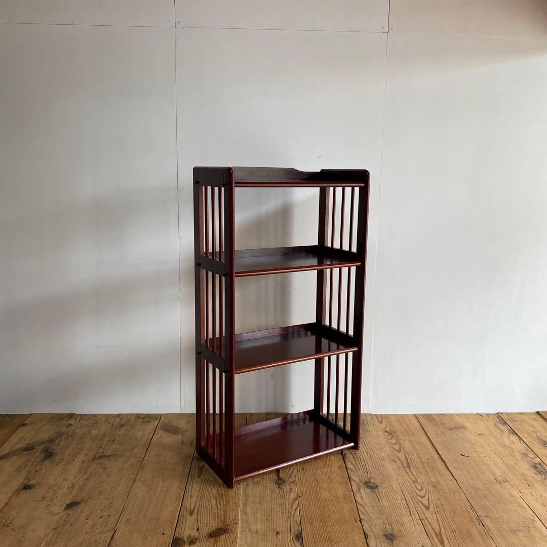 アンティーク オープンラック 本棚 飾り棚 無垢材 レトロ Y90