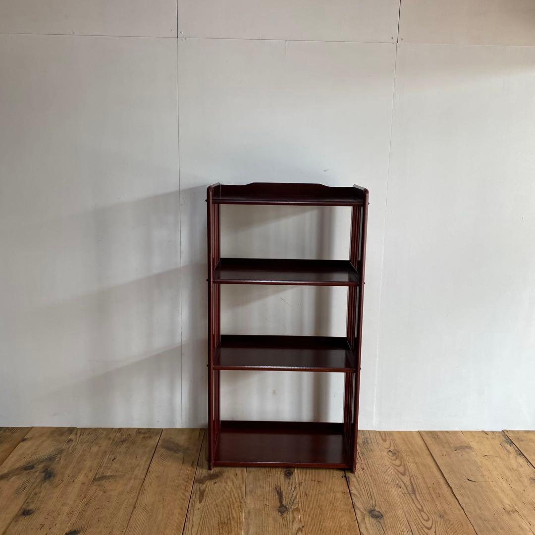 アンティーク オープンラック 本棚 飾り棚 無垢材 レトロ Y90