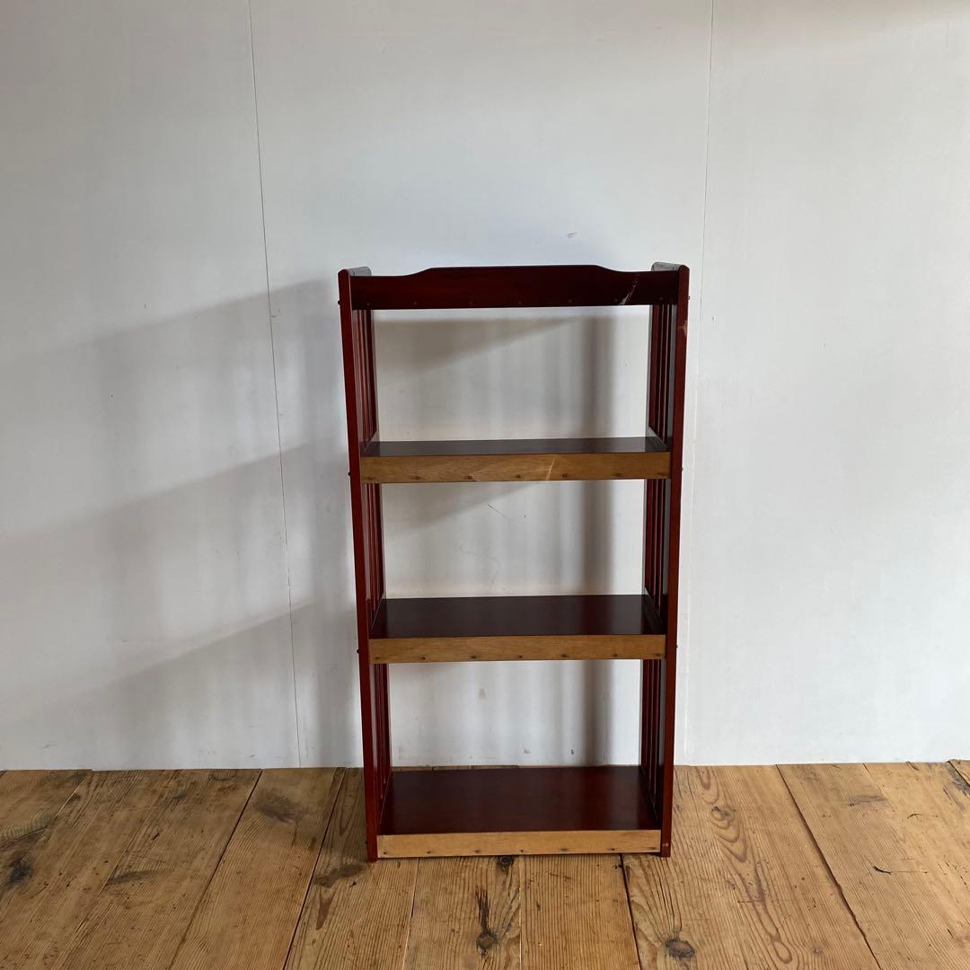 アンティーク オープンラック 本棚 飾り棚 無垢材 レトロ Y90