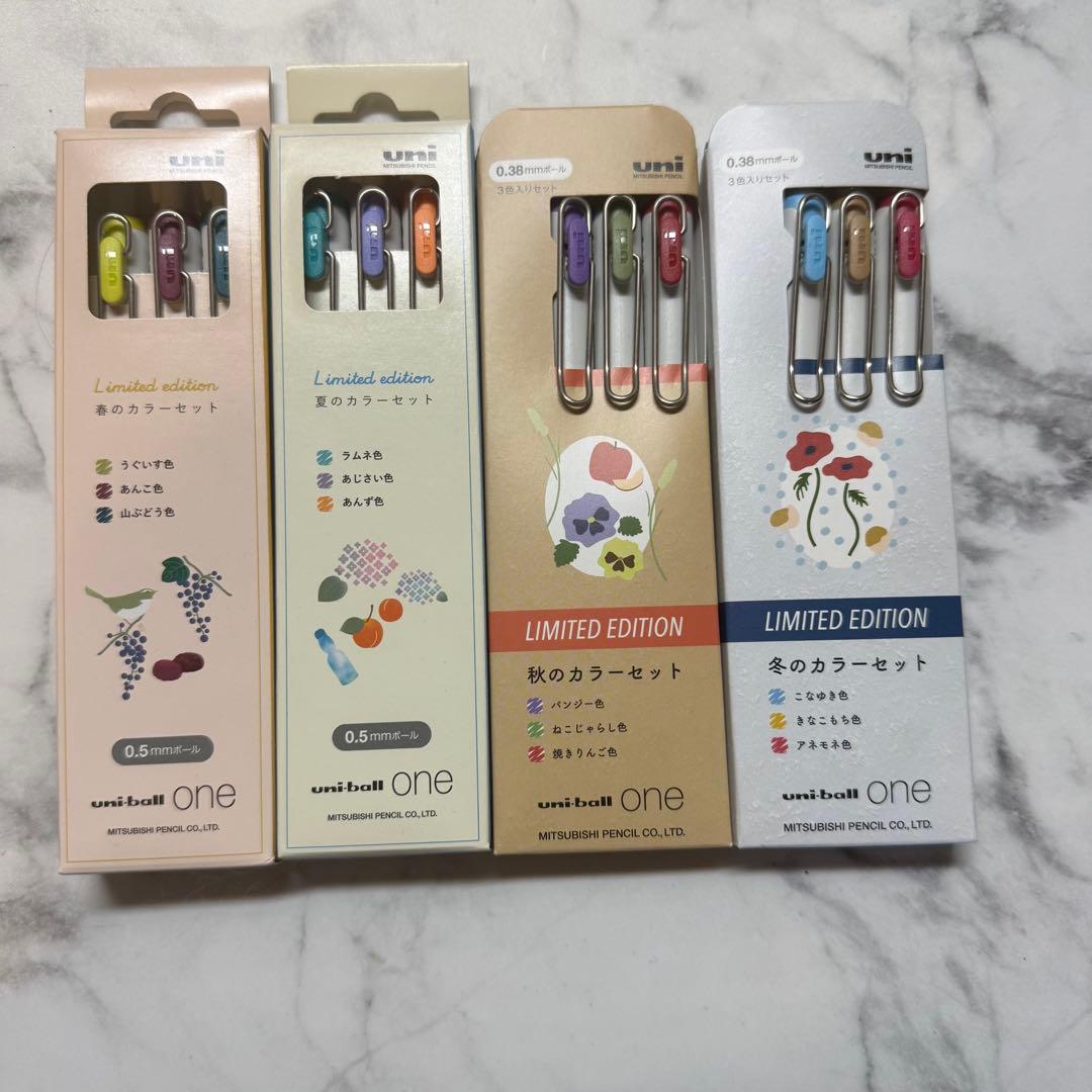 【レア商品】uni-ball one ボールペン 12本セット　春夏秋冬