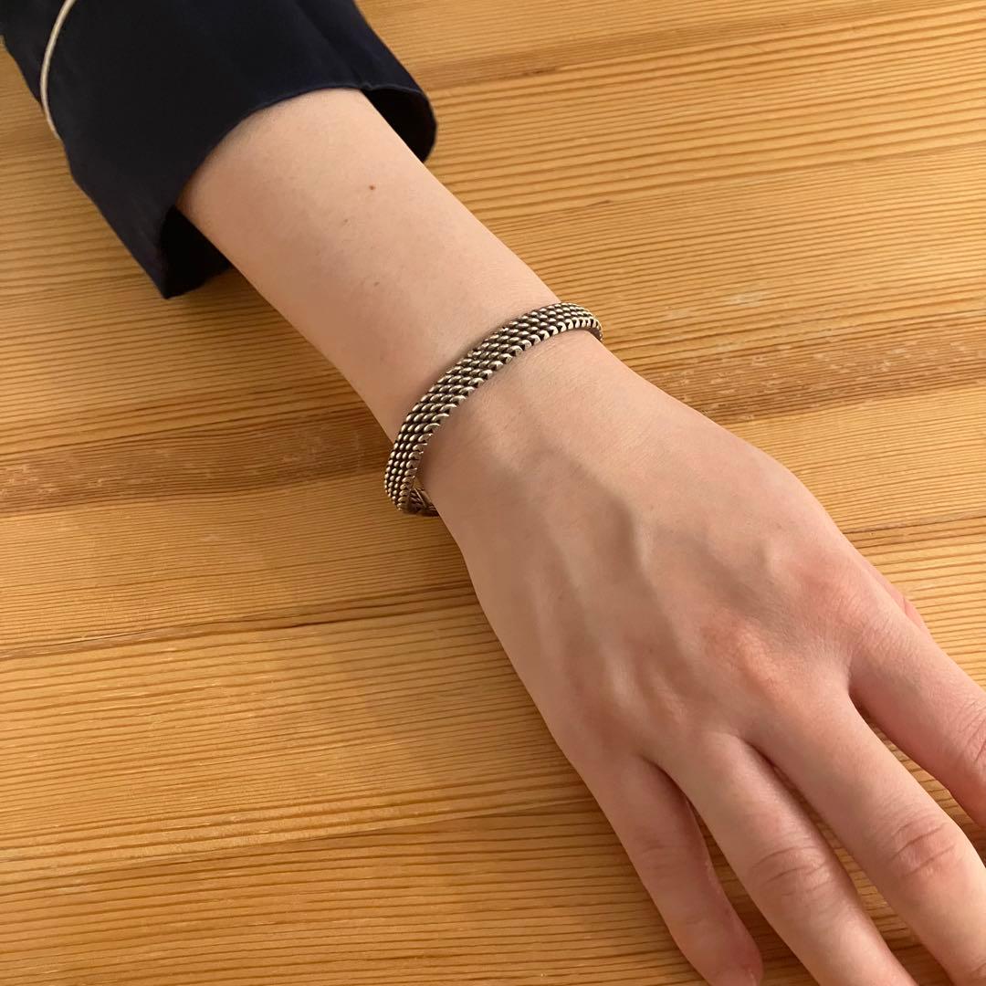 シルバー925 メッシュブレスレット ヴィンテージ