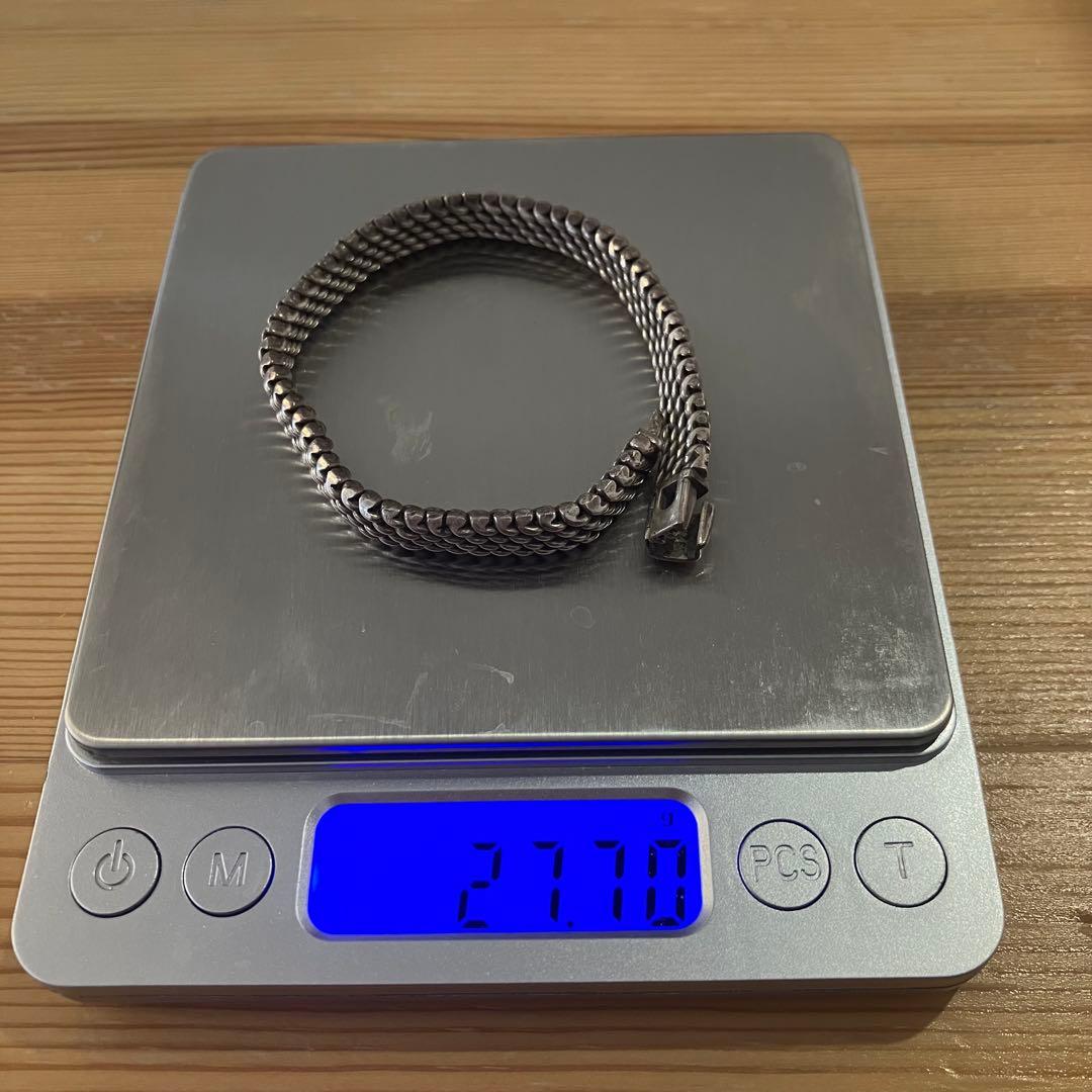 シルバー925 メッシュブレスレット ヴィンテージ