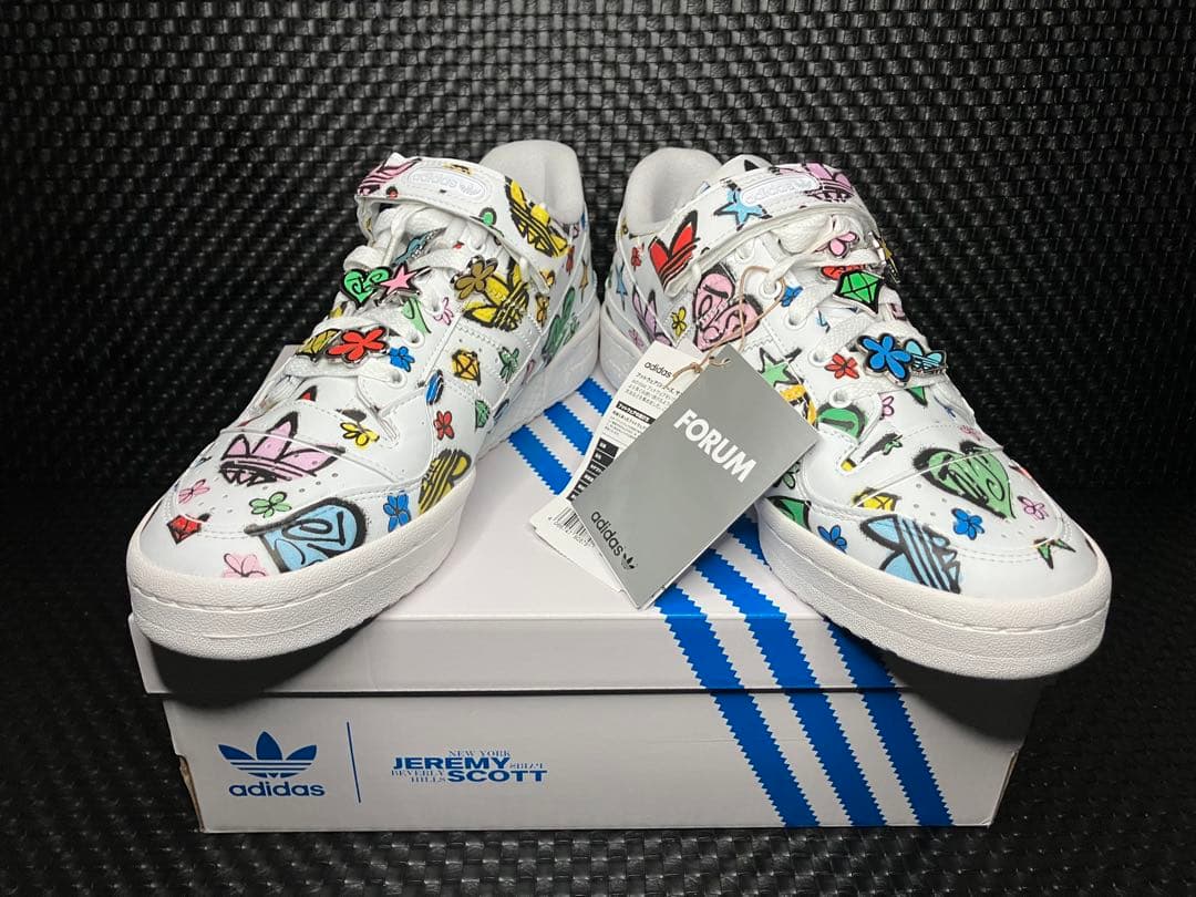 アディダス ジェレミースコット 白Whiteフォーラム 84 ローカット