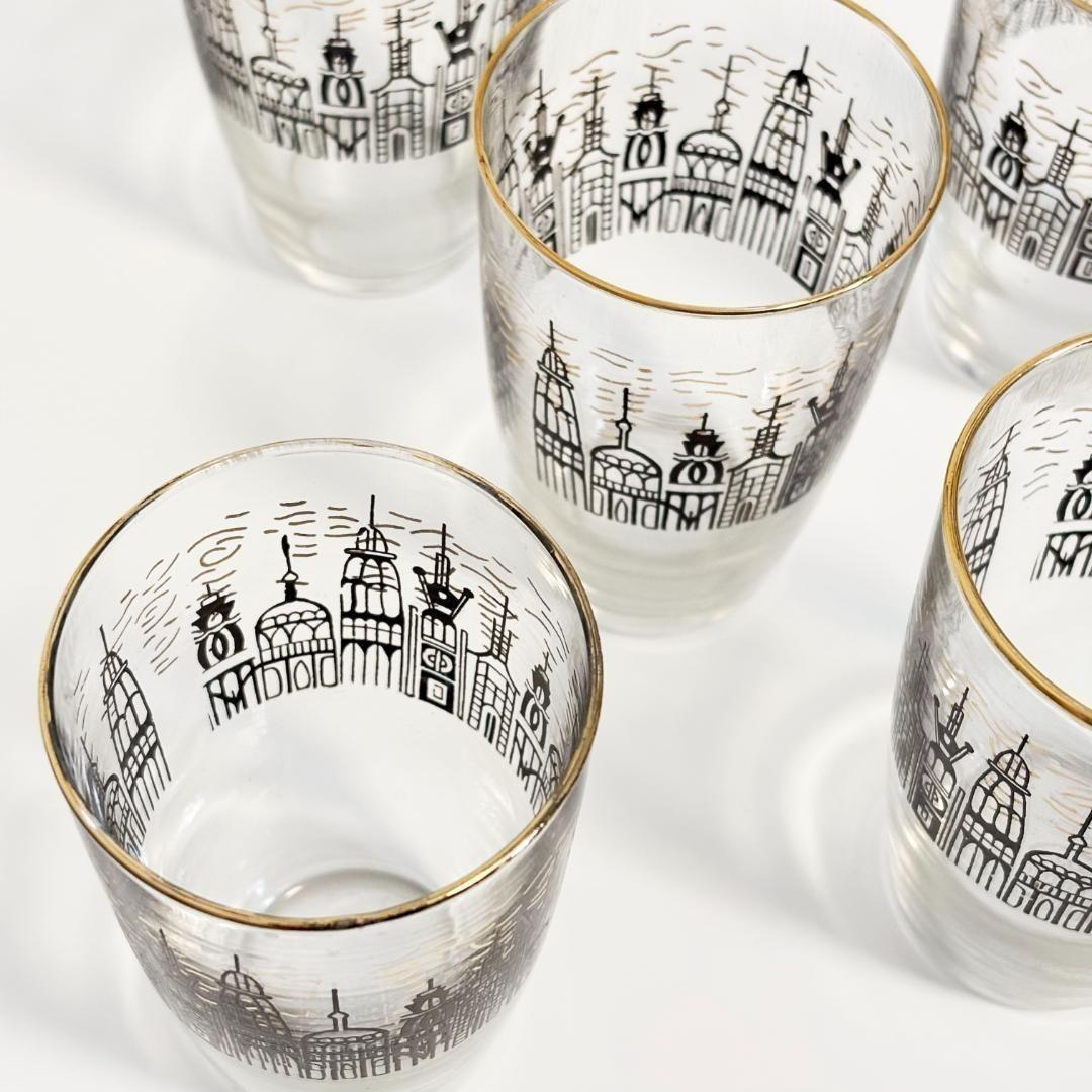 NARUMI 金彩 プレート&グラスセット ビルディング