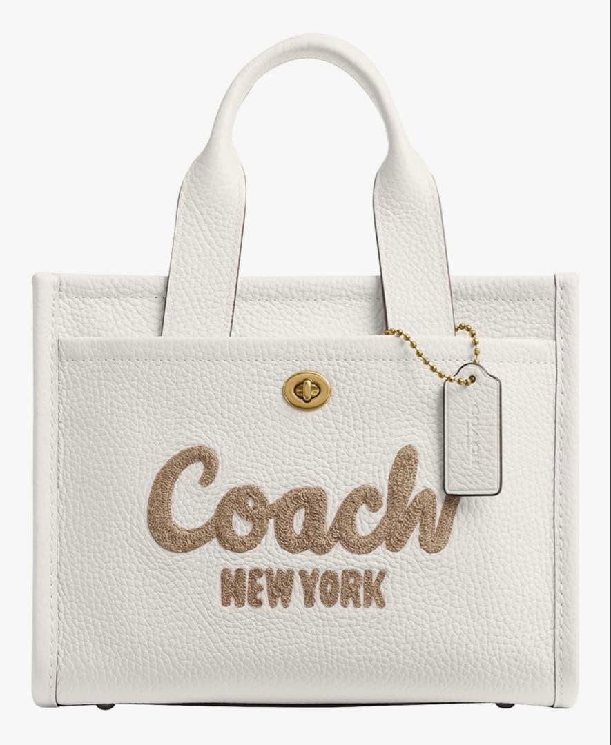 【新品未使用】COACH カーゴ トートバッグ 26 2way レザー　チョーク