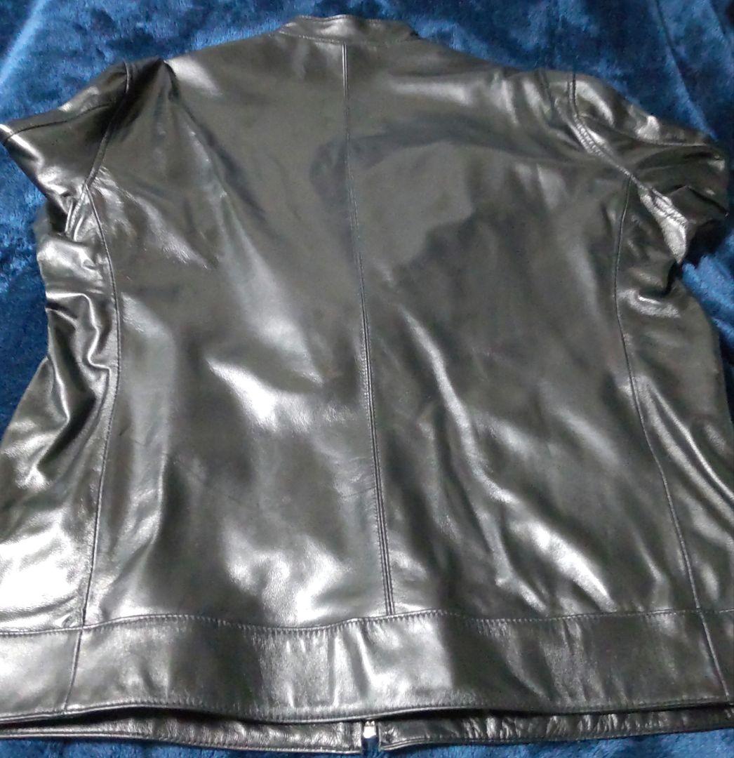 最終サービス致します 黒のラムレザーシングルライダース