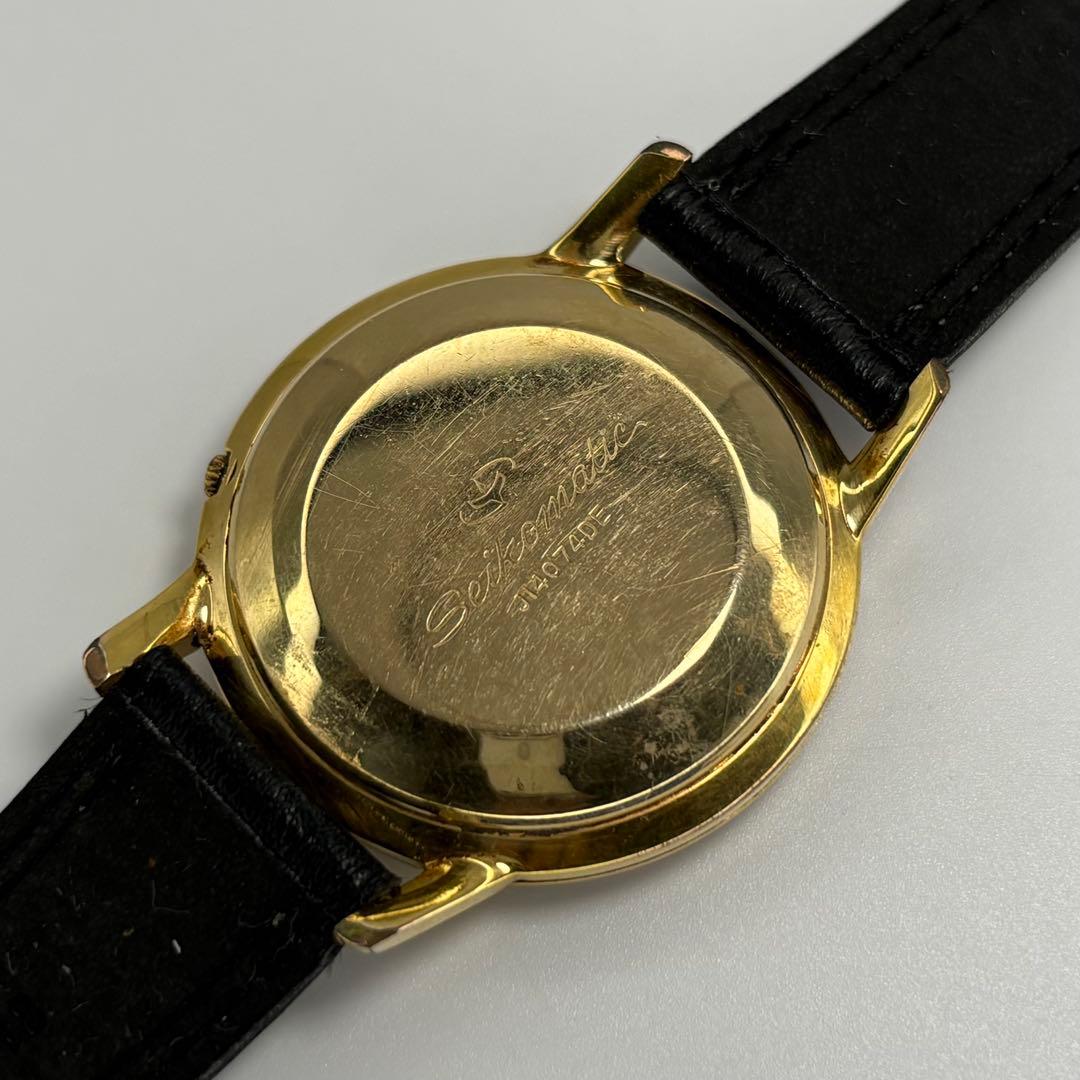 OH済 SEIKO セイコー セイコーマチック 金張りケース 60s 自動巻時計