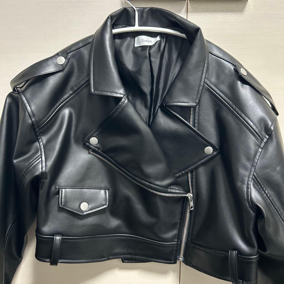 Darich ダーリッチ　ドロップショートライダースジャケット