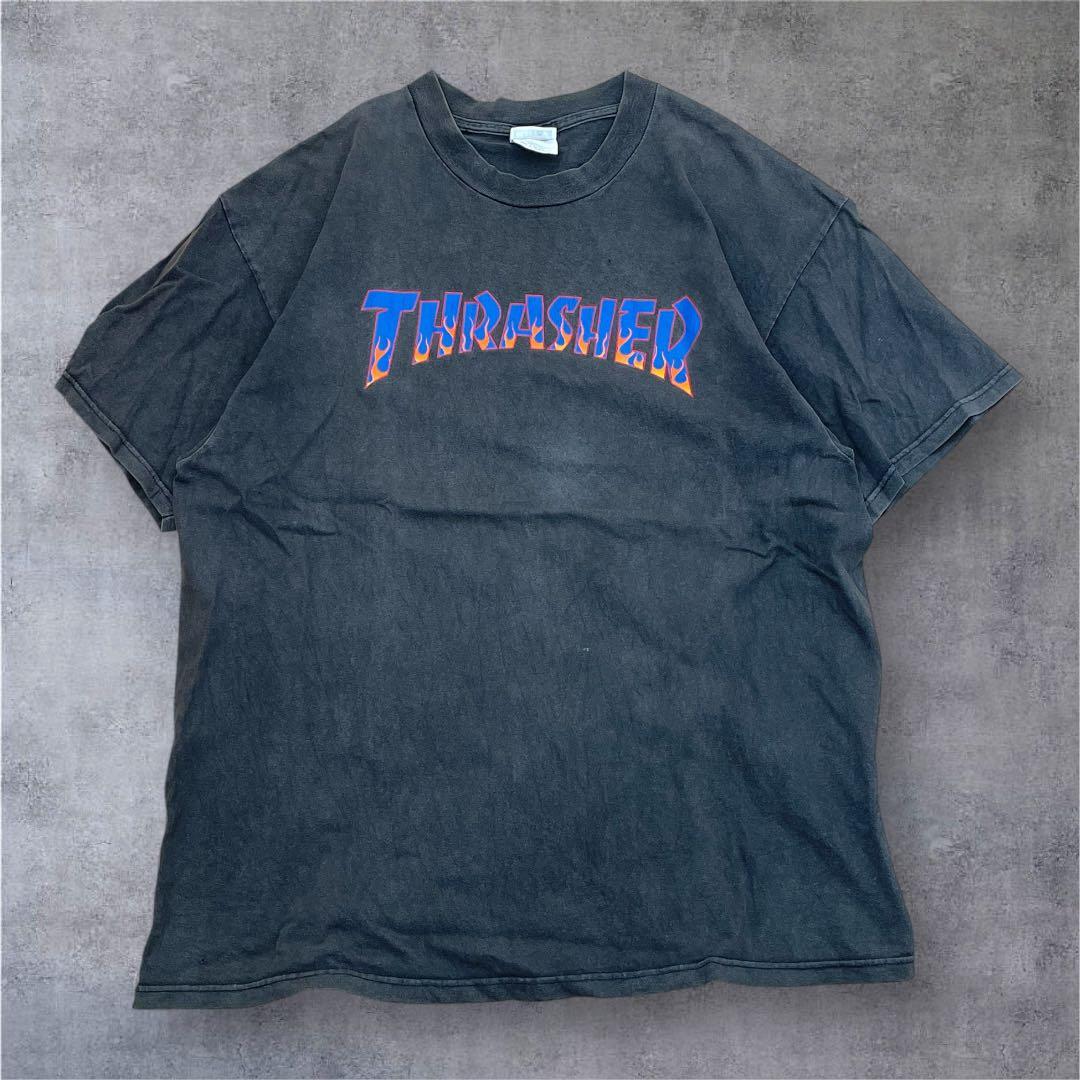 thrasher 90s Tシャツ　ヴィンテージ　USA製 古着　XL フェード