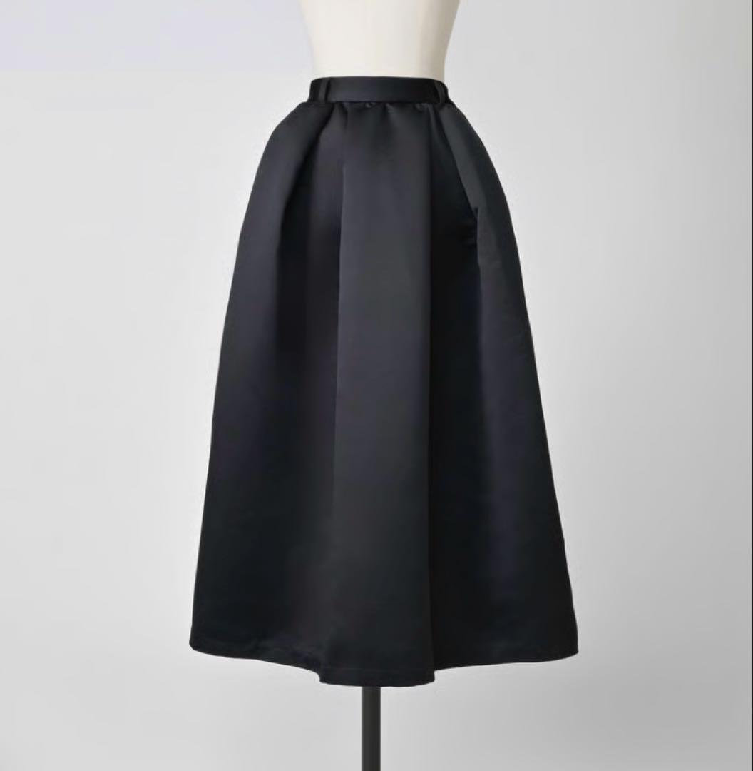 Heve へイヴ / サテンドレスタックスカート ブラック 36