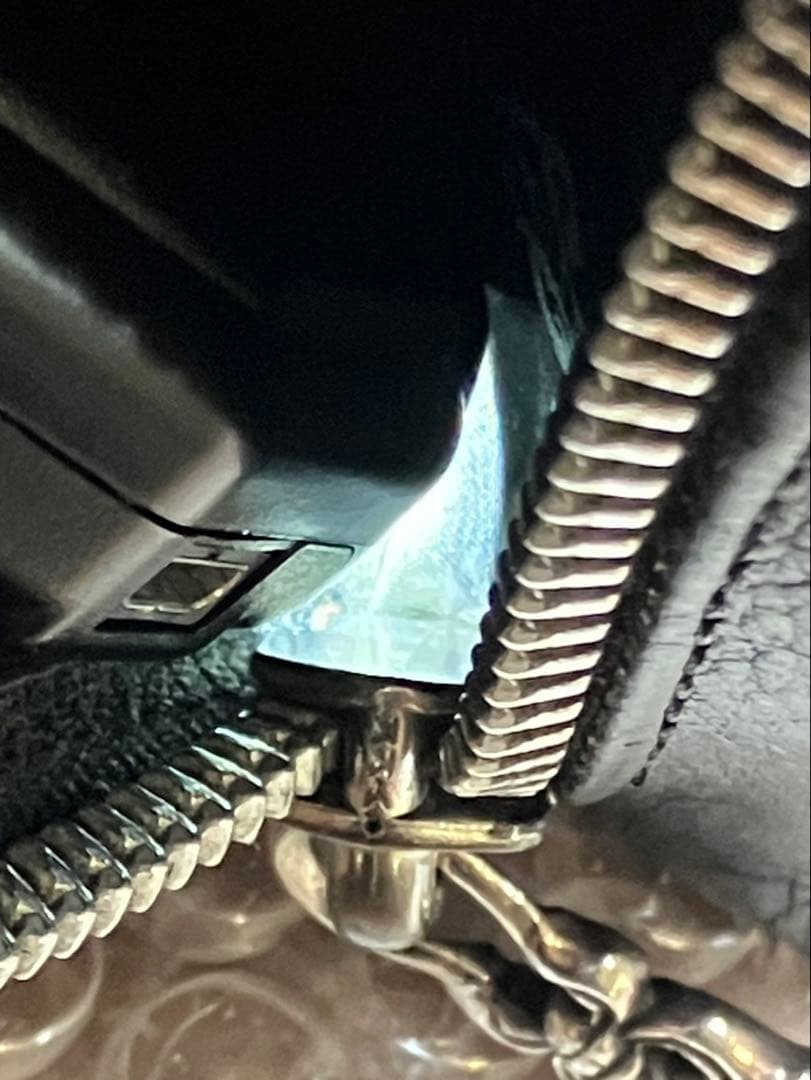 クロムハーツ　ウェーブウォレット　クロスボタン