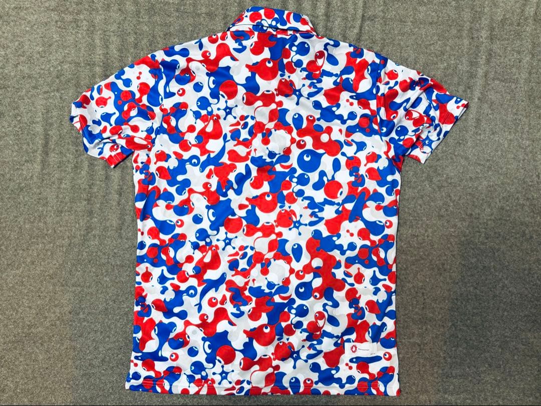 【完売品】ミズノ公式 大阪 万博 EXPO2025 総柄ポロシャツ　Sサイズ