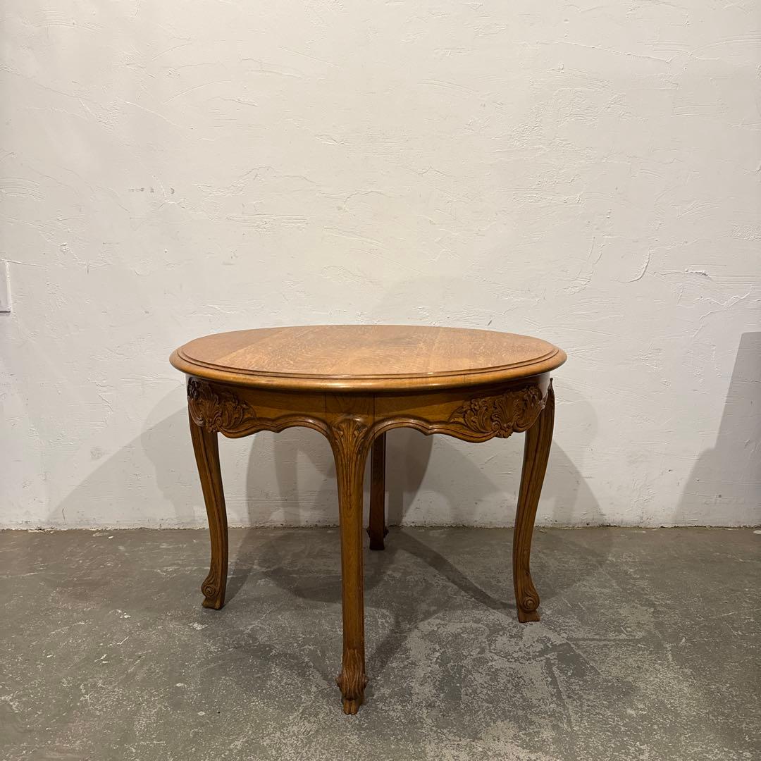 ヴィンテージ　木製サイドテーブル　コーヒーテーブル　猫脚