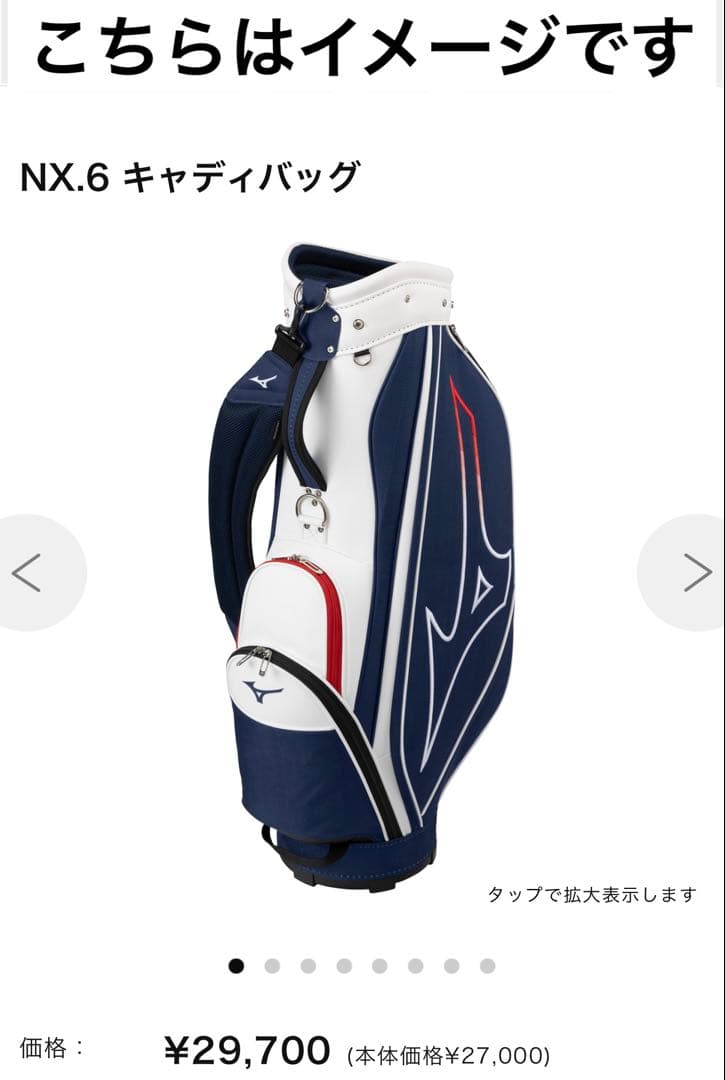 【未使用品】MIZUNO キャディーバッグ　ホワイト