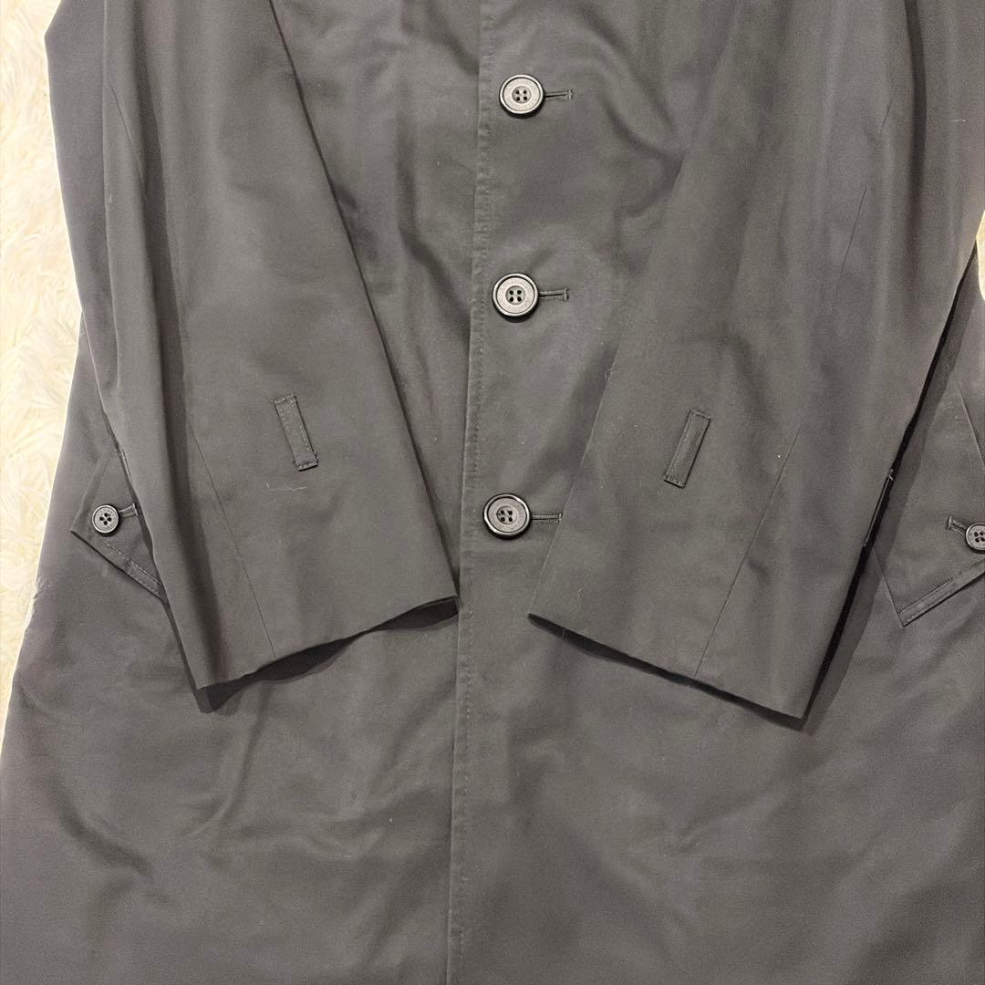 【美品】アクアスキュータム ステンカラーコート ロング ベルト ライナー 黒 S