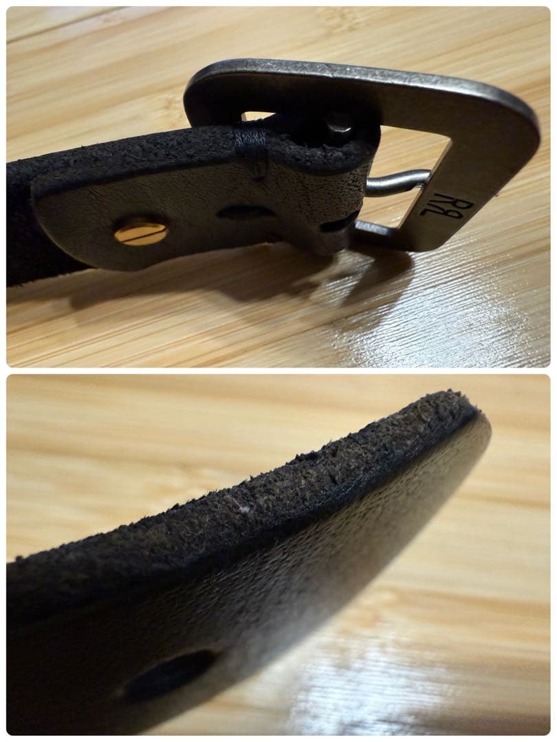 ⭐️美品⭐️RRL⭐️ネイティブバックル⭐️肉厚ブラックレザー ⭐️ベルト