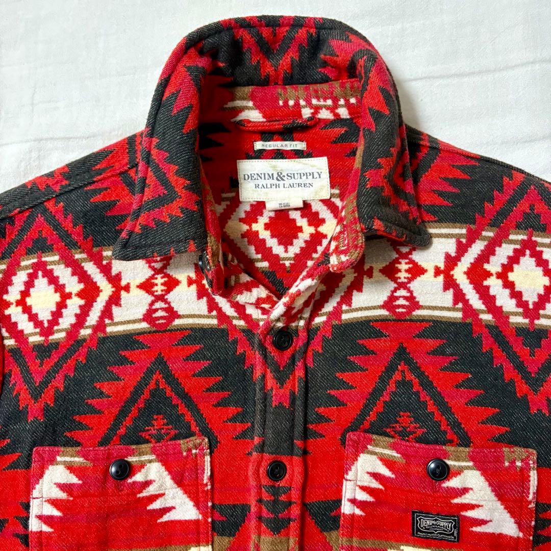 【レア】DENIM & SUPPLY シャツ　Sサイズ　ネイティブ柄