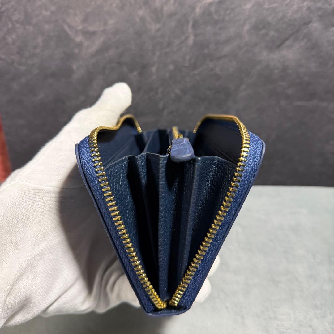 新入荷 クロコダイル 長財布 ネイビーブルー ワニ本革 メンズ レディース