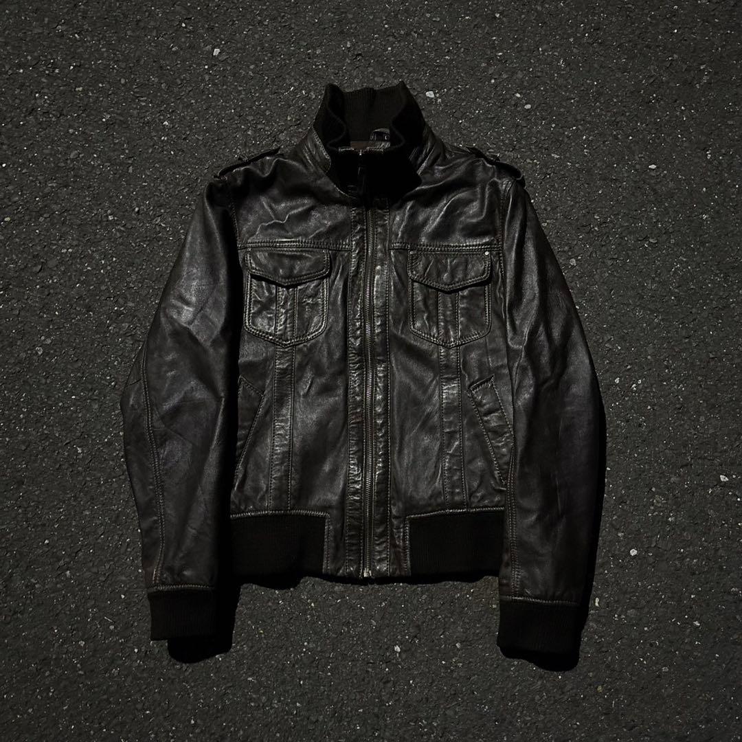 leather jacket 90s vintage 【本革】
