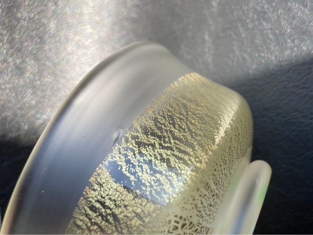 黒木国昭　グラスアート宮崎　グラス　小鉢　向付　酒杯　2点　サイン入り　デザート