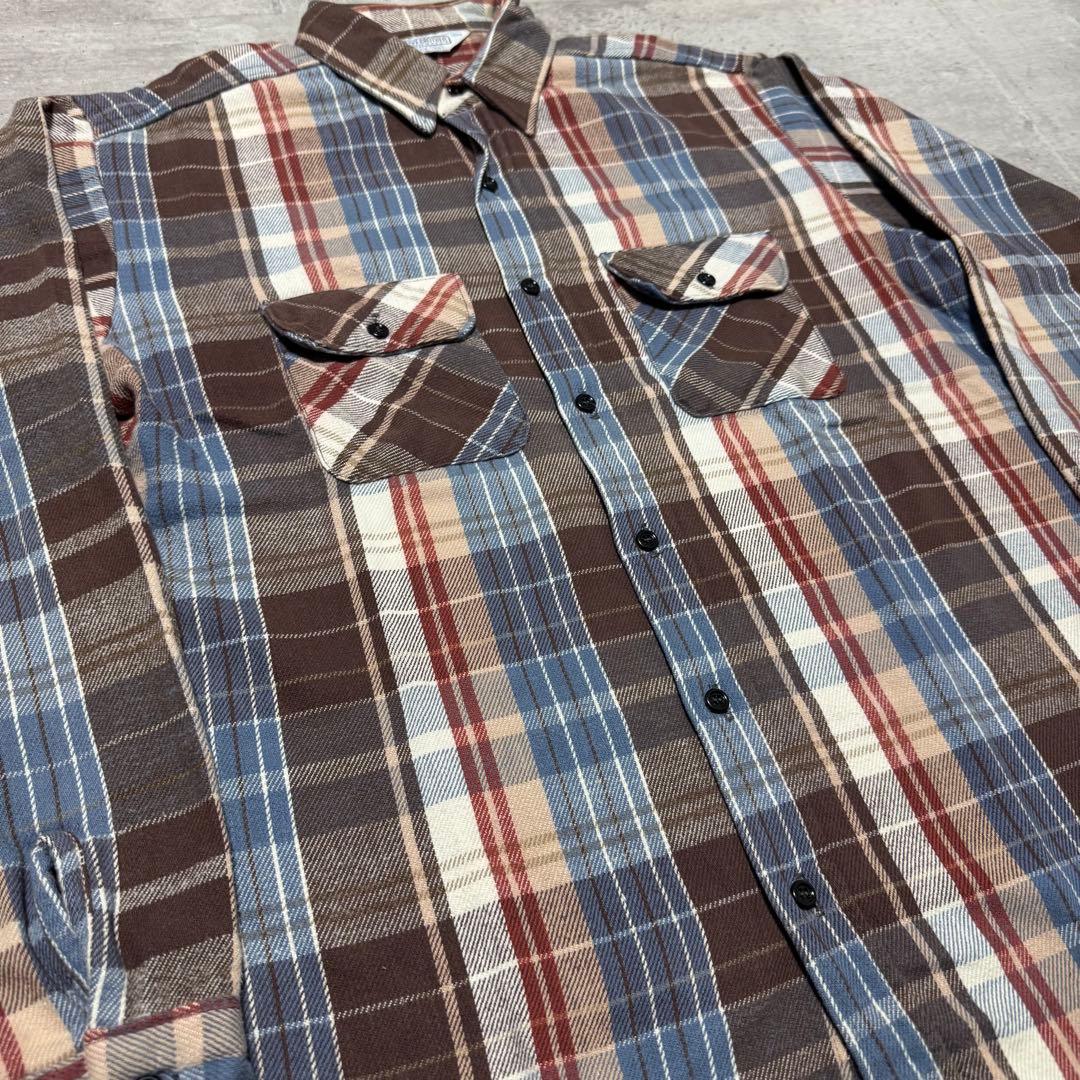 70s USA製 FIVE BROTHER ネルシャツ 西海岸 アメカジ サーフ