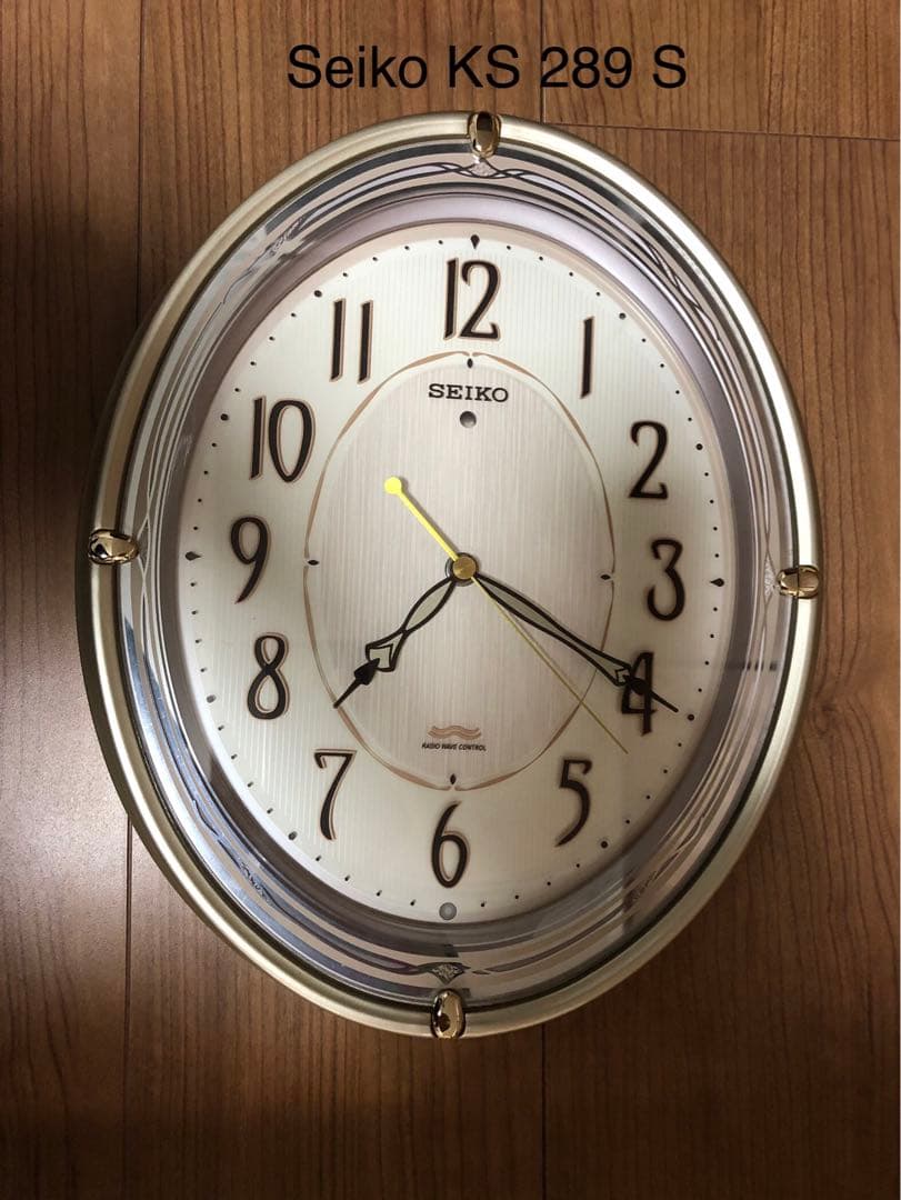 SEIKO 楕円形掛時計 クリーム色 KS 289 S