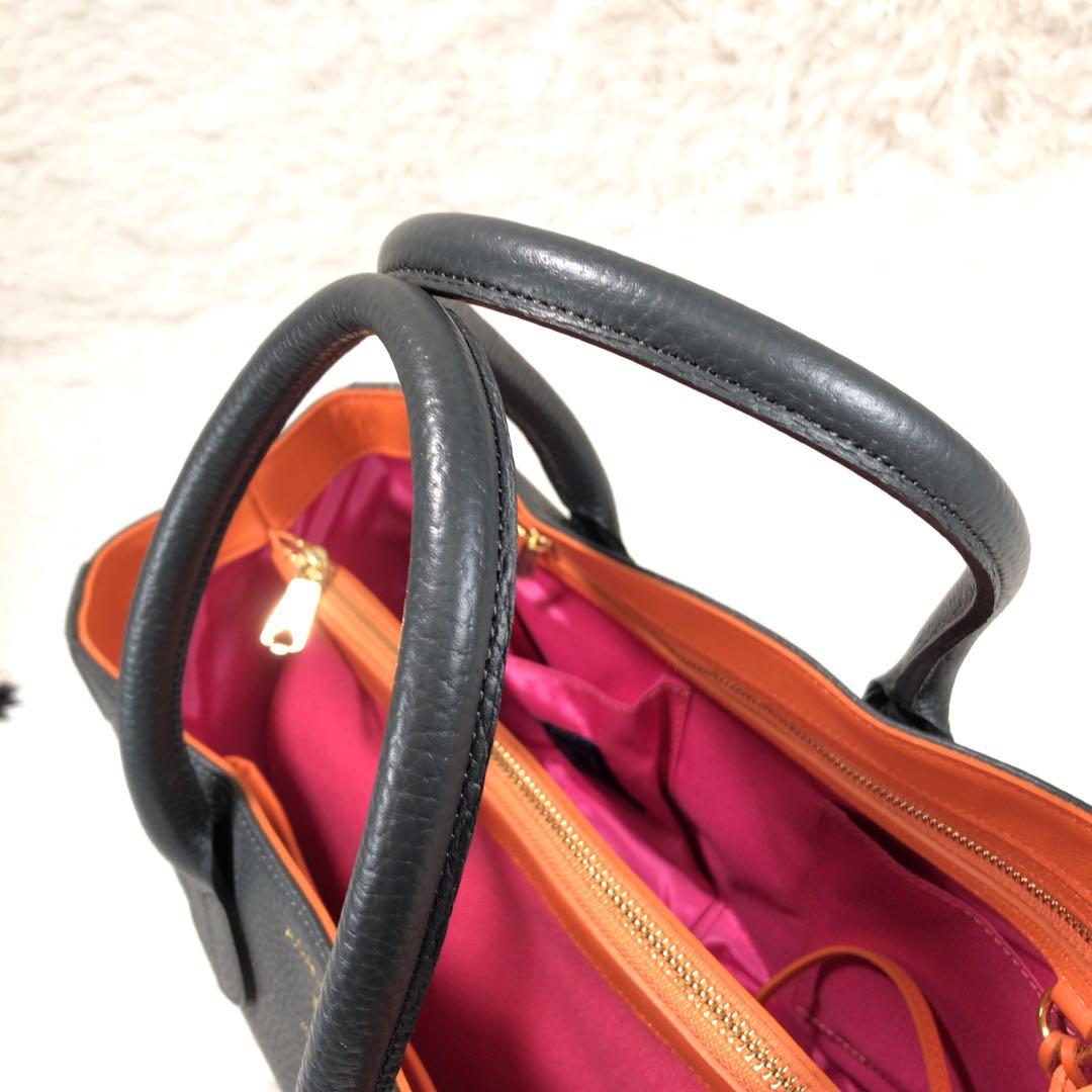 まるこ 様　ADMJ シュリンクレザー トートバッグ ハンドバッグ　シボ革