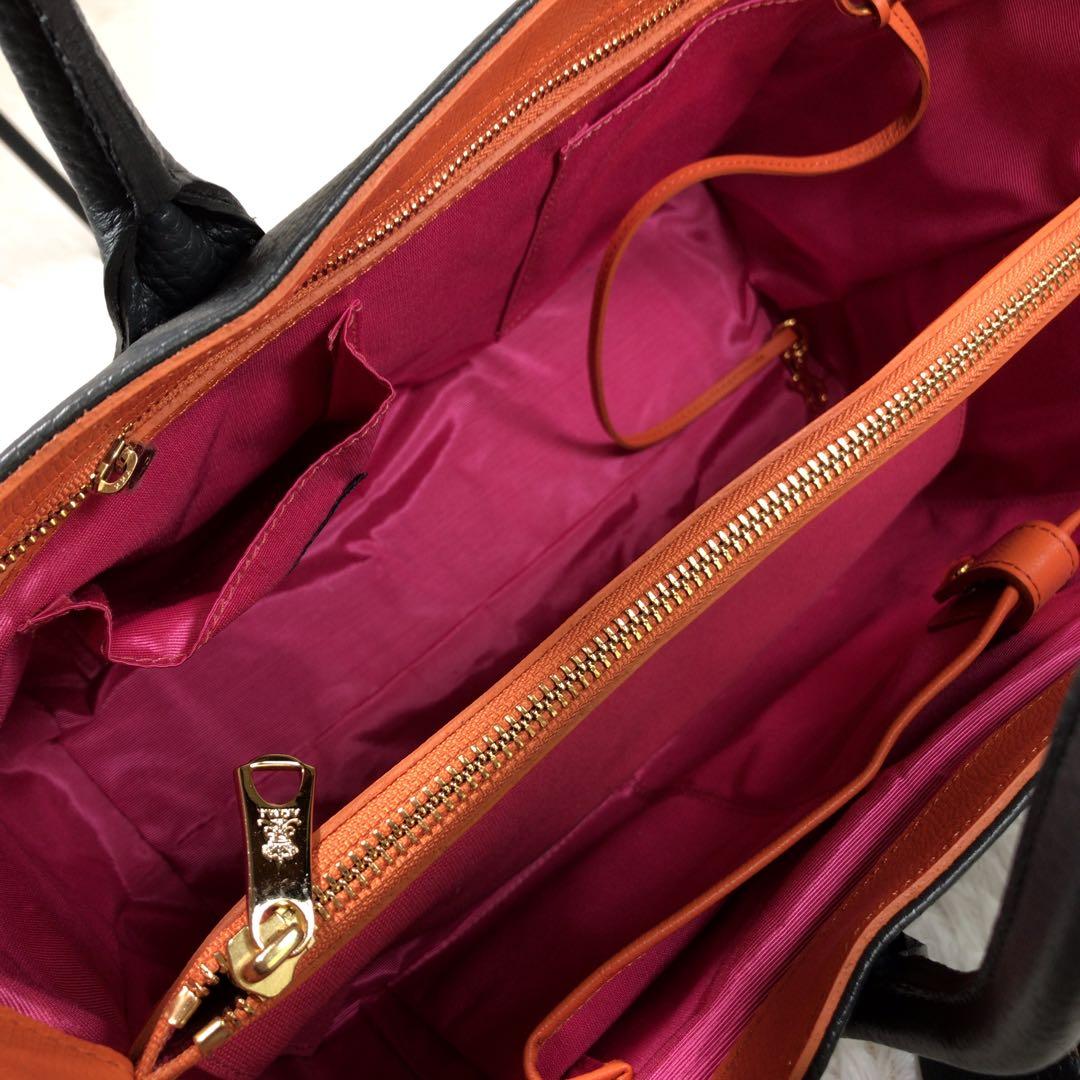 まるこ 様　ADMJ シュリンクレザー トートバッグ ハンドバッグ　シボ革