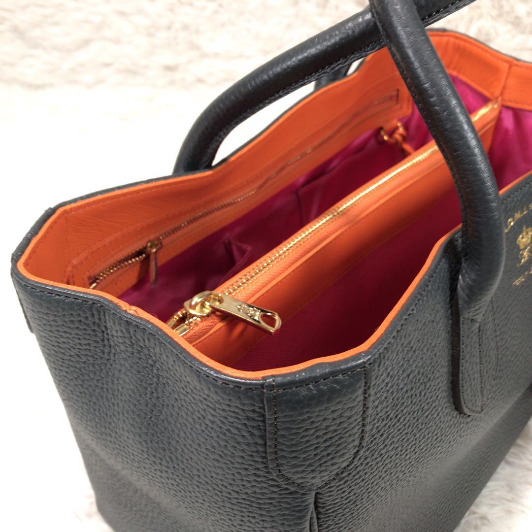 まるこ 様　ADMJ シュリンクレザー トートバッグ ハンドバッグ　シボ革