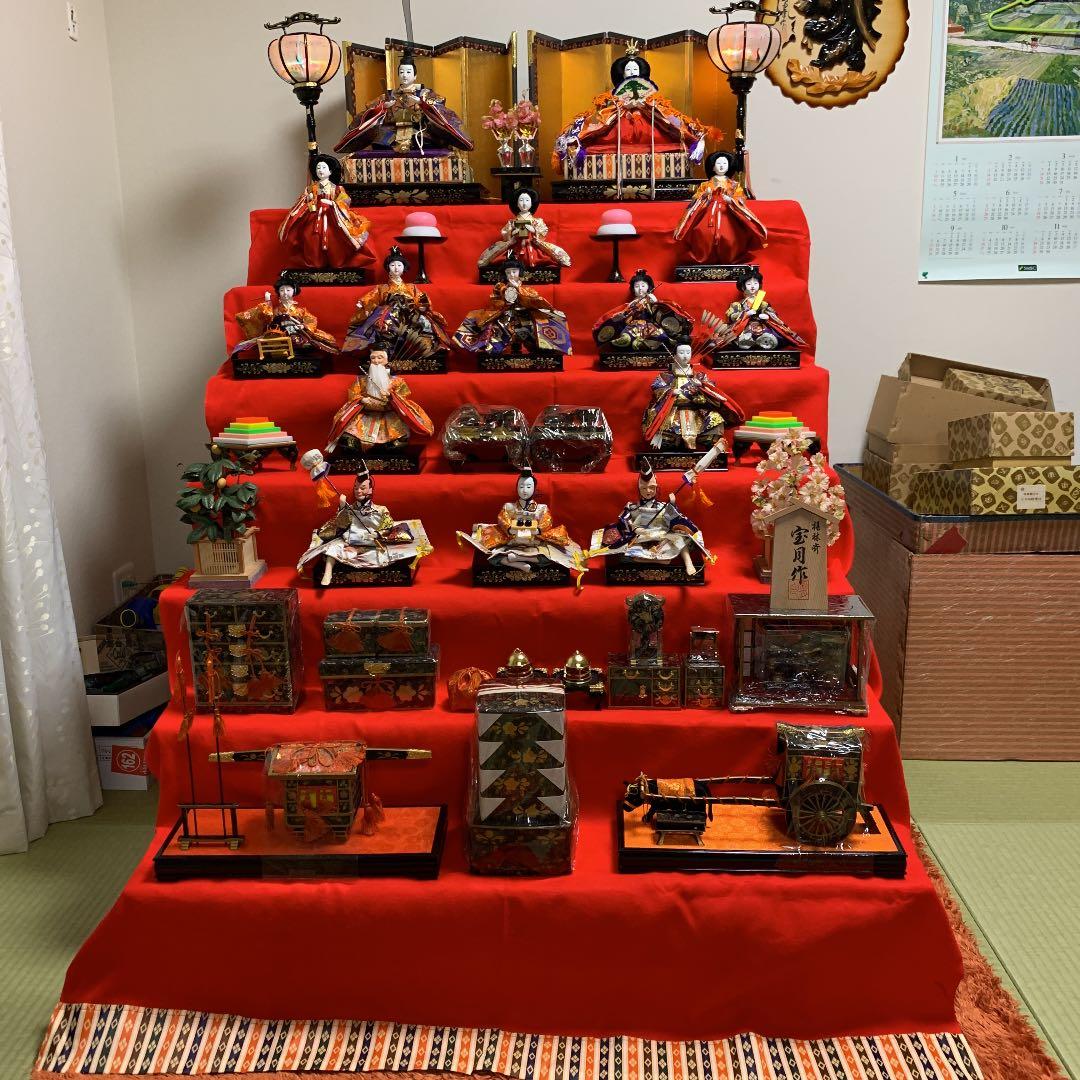 ひな祭り　雛壇 7段飾り　弥生宝月作　ほぼ美品