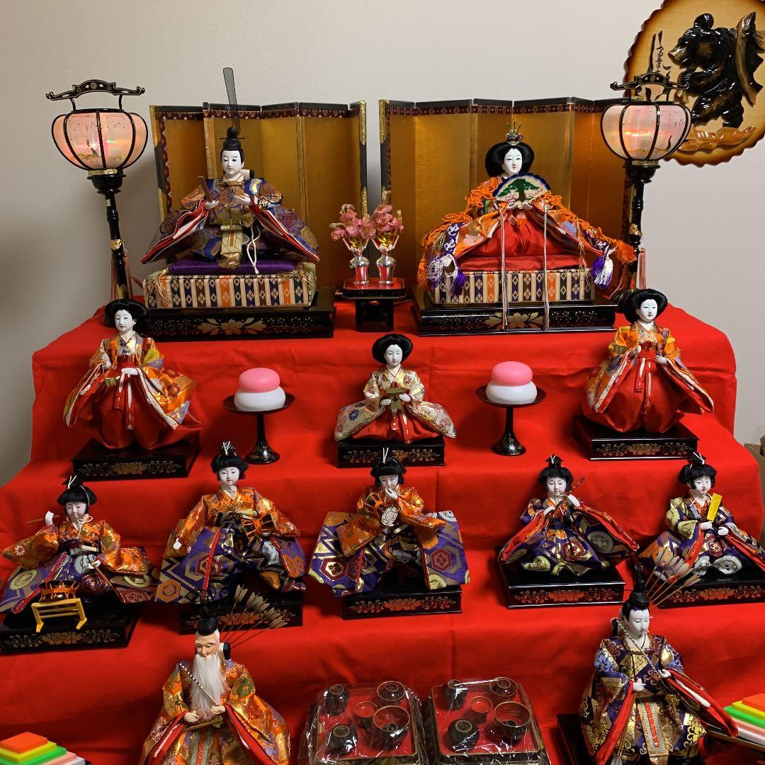 ひな祭り　雛壇 7段飾り　弥生宝月作　ほぼ美品