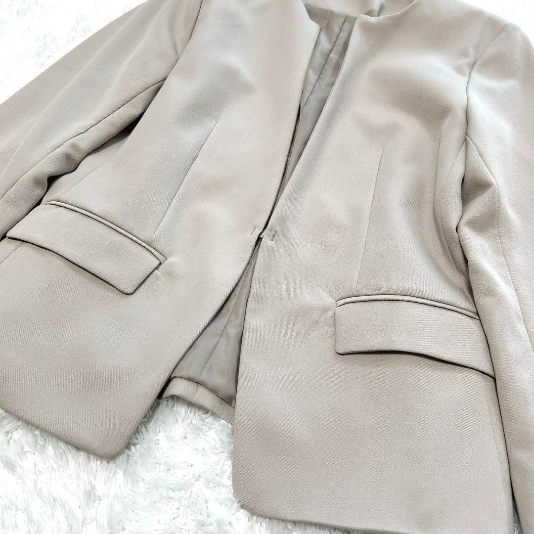 Purelast × グリーンレーベル　パンツスーツ　ノーカラー　L