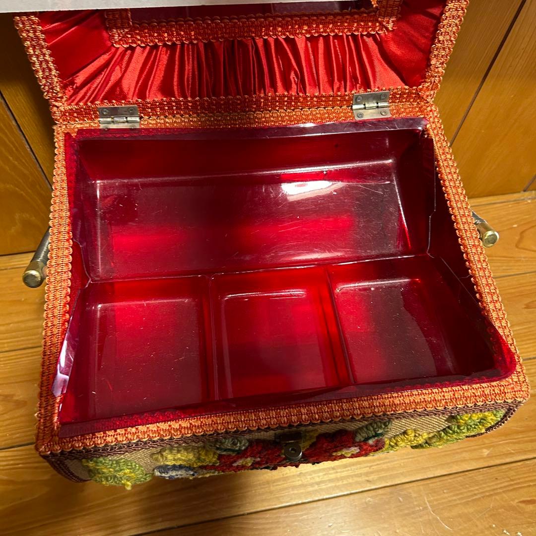 昭和レトロ　アンティーク裁縫箱　小物入れにも