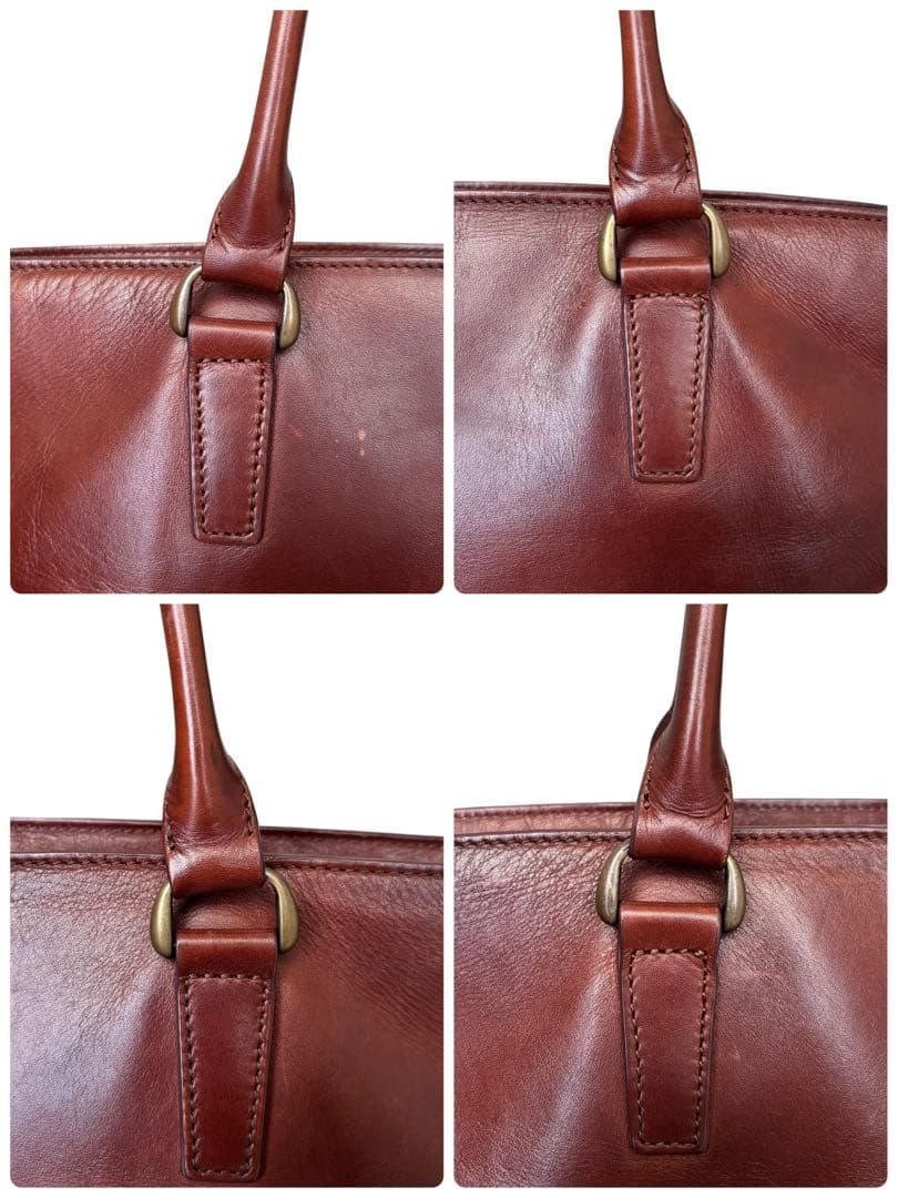 【美品】 マザーハウス トートバッグ レザー 肩掛け A4 キャメル ビジネス