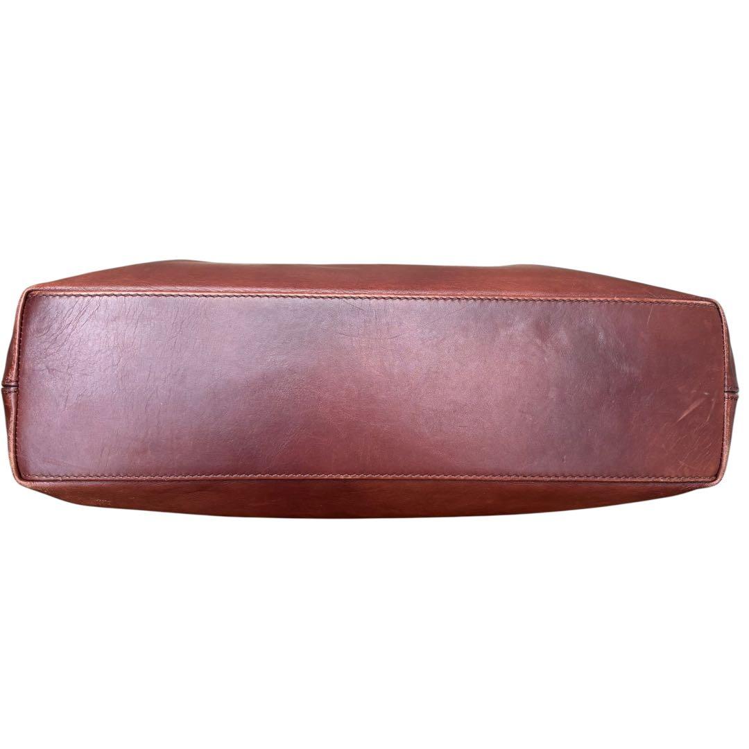 【美品】 マザーハウス トートバッグ レザー 肩掛け A4 キャメル ビジネス