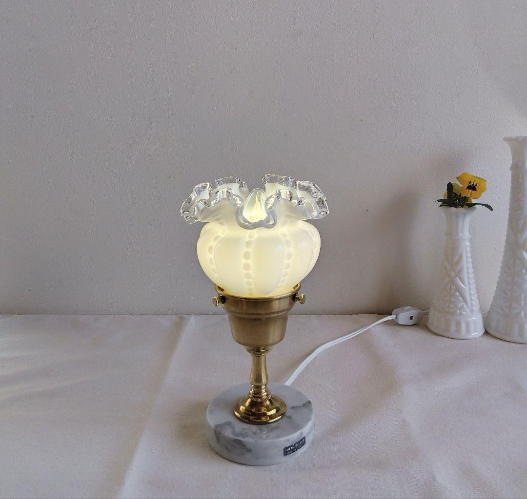 フェントン☆シルバークレスト ラッフルシェードランプ