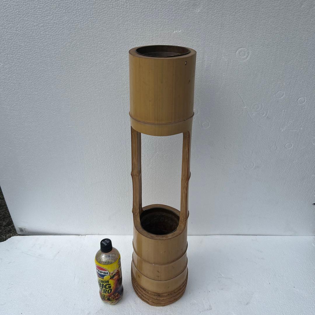 竹製円筒形装飾品 約70センチ