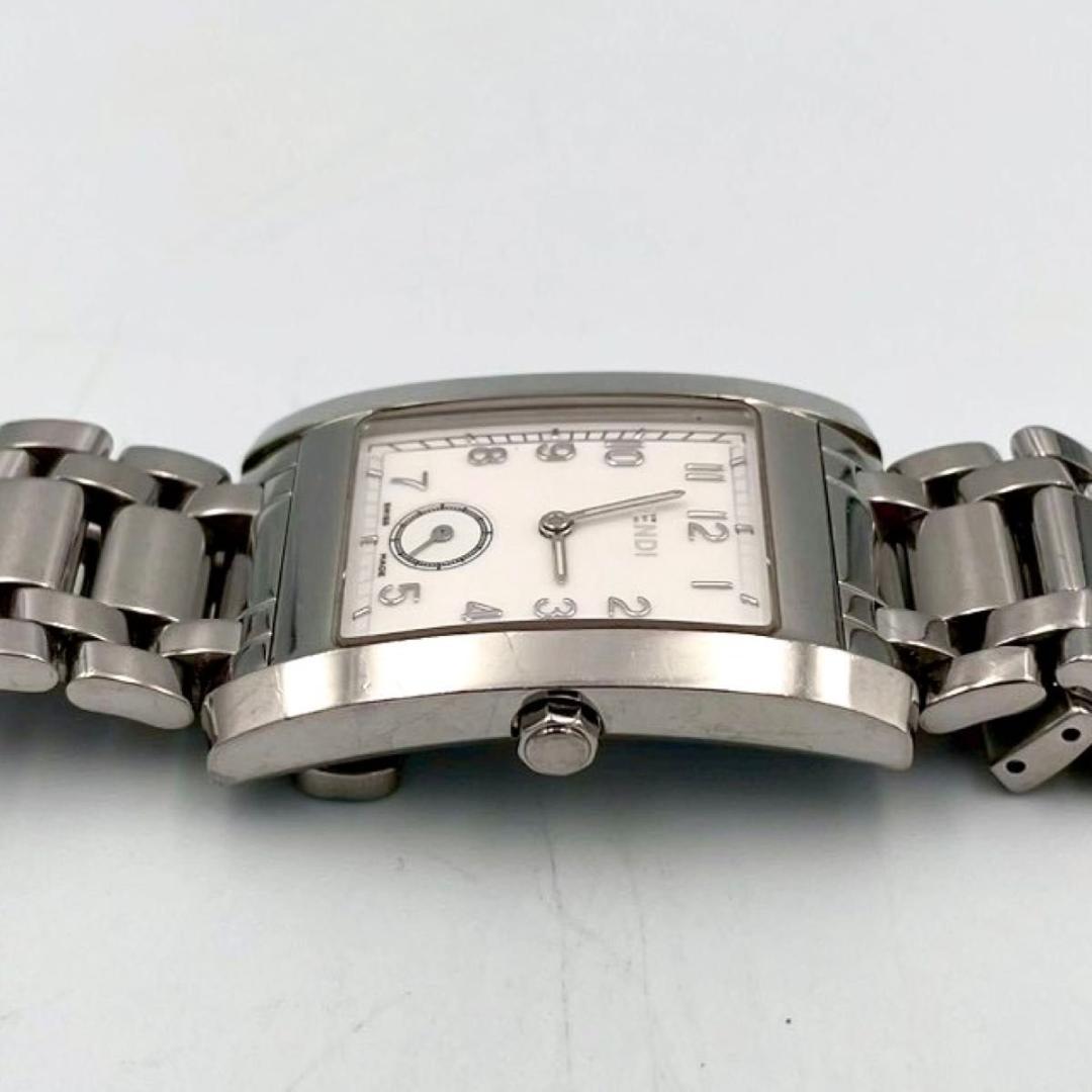 457 フェンディ 7000G 腕時計 スクエア ホワイト文字盤 スモセコ