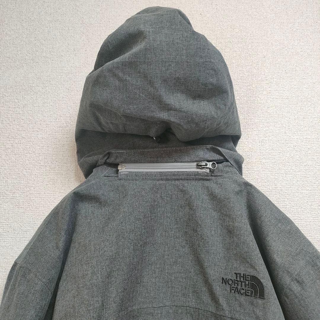 ノースフェイス　ハイベント メンズ　マウンテンパーカー　グレー　L 古着　刺繍