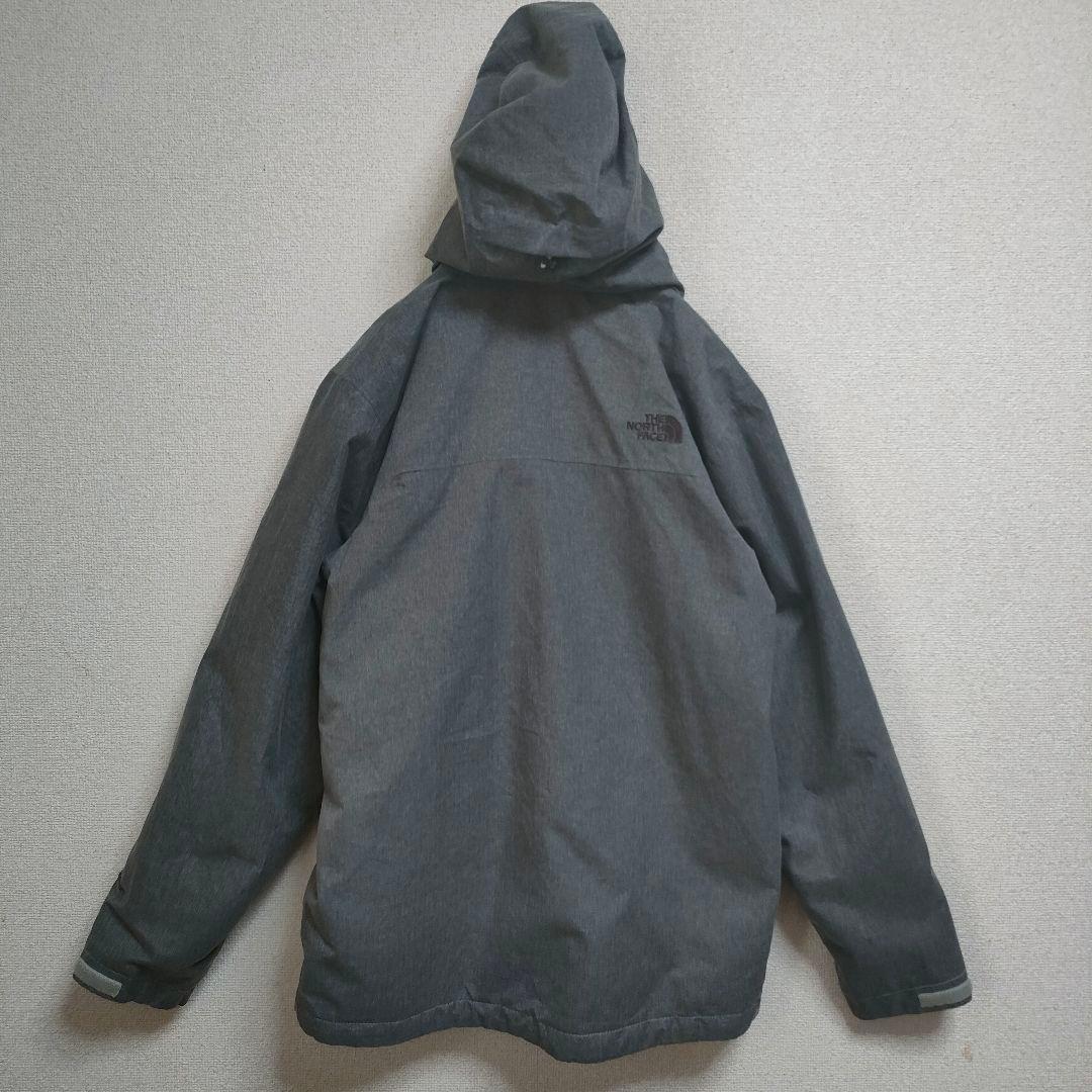 ノースフェイス　ハイベント メンズ　マウンテンパーカー　グレー　L 古着　刺繍