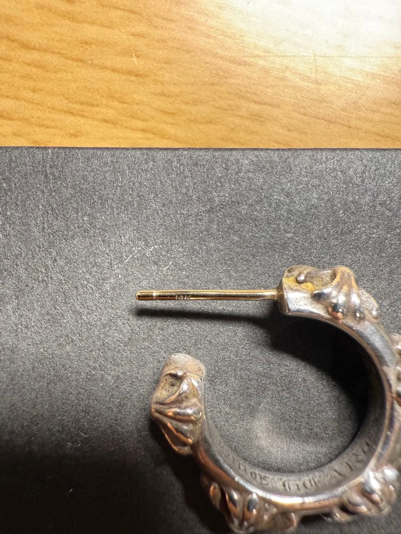 美品 CHROME HEARTS シルバー フープピアス