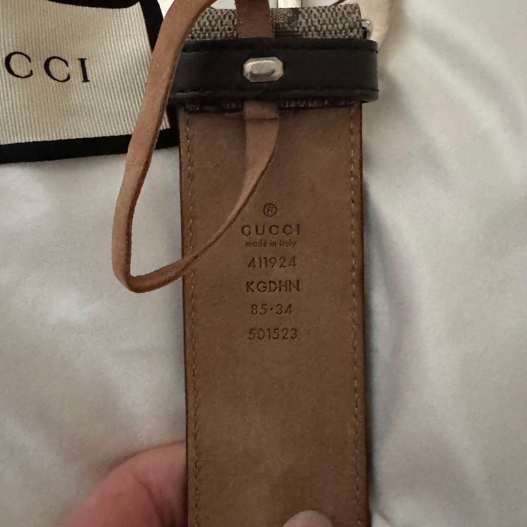 ⭐︎美品⭐︎12/1週限定価格！GUCCI GGパターン ベルト シルバーバックル
