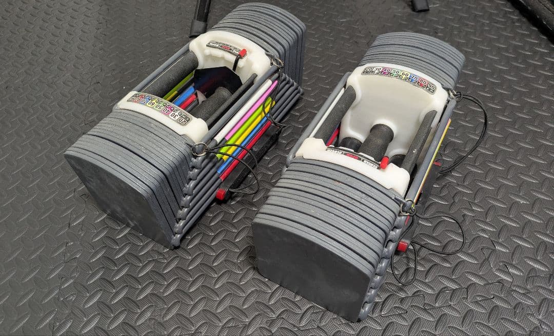 【引き取り限定】可変式ダンベル2個セット(約7〜40kg) topfilm