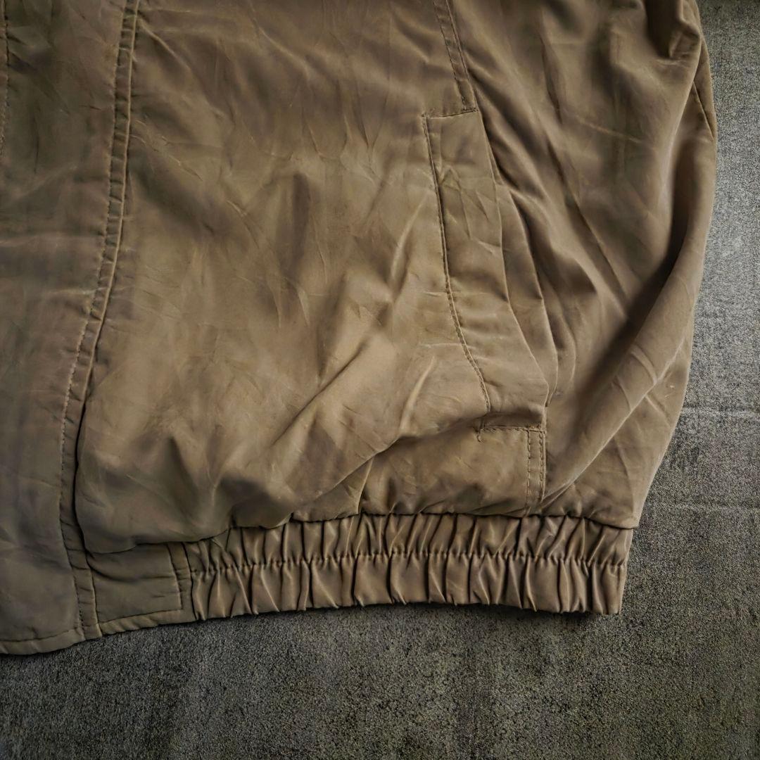 名品90sセントジョンズベイ ボンバージャケット ピーチスキンコヨーテ短丈身幅広