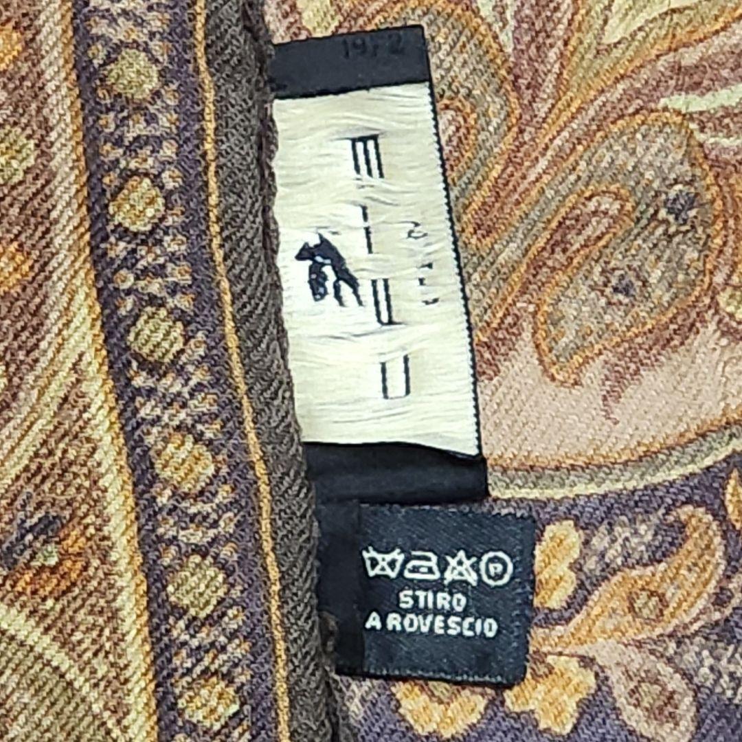 美品 ★ETRO★ ストール ショール ペイズリー柄 ウール シルク ブラウン.