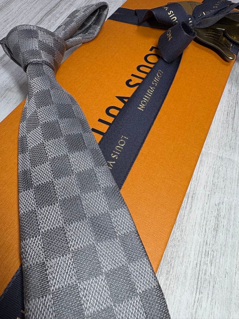 限定値下】極美品 LOUIS VUITTON ルイヴィトン ネクタイ ダミエ 8