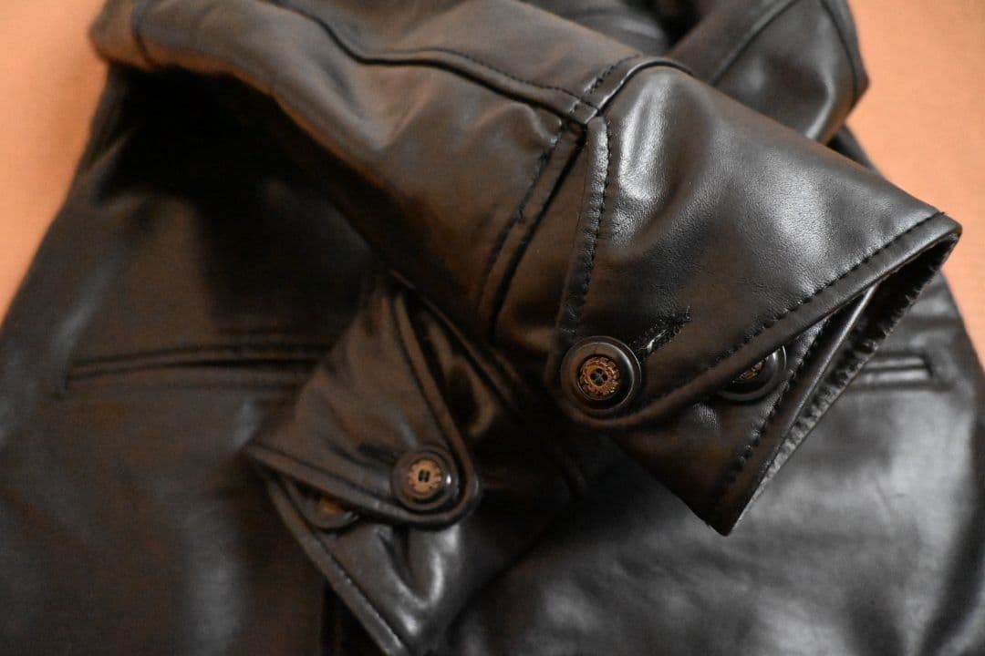 レザージャケット　カウハイド　ブレーキマンコート　カーコート　Mサイズ